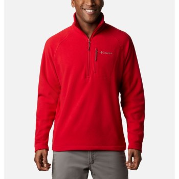 Columbia Pullover Heren, Fast Trek III Half Zip Fleece Blauw Rood, 45QNSPYHE